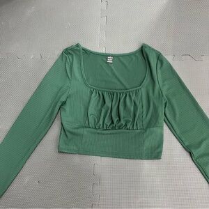 Green Long Sleeve Women's Top